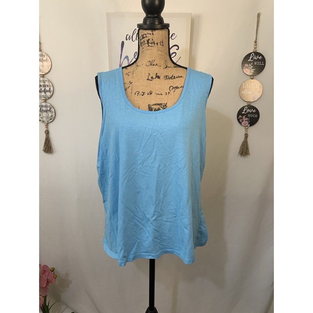 (E-129) short sleeves womwns top size 2XL blue color - Picture 3 of 7